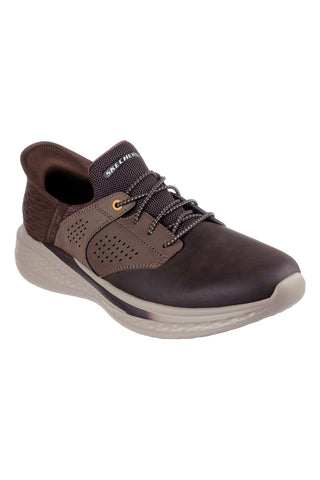 Sneakers marroni con supporto Goga Mat e calzata Slip-ins Skechers Slade Macklin