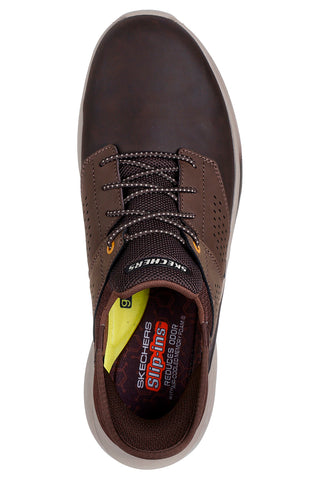 Sneakers marroni con supporto Goga Mat e calzata Slip-ins Skechers Slade Macklin