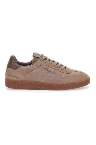 Beige Sneakers mit braunen Details und Gummisohle Australian AU52M115