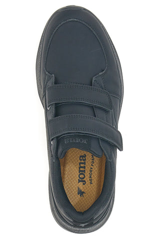 Joma Drakar Herren 2501 Schwarze Sneakers mit Doppelriemen und Easy Step-Sohle