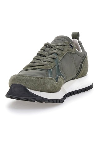 Sneakers verdi con inserti scamosciati Pepe Jeans PMS400001