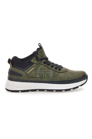 Sneakers verde militare con inserti a contrasto Sergio Tacchini STM421020