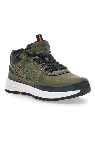 Sergio Tacchini STM421020 Militärgrüne Sneakers mit kontrastierenden Einsätzen