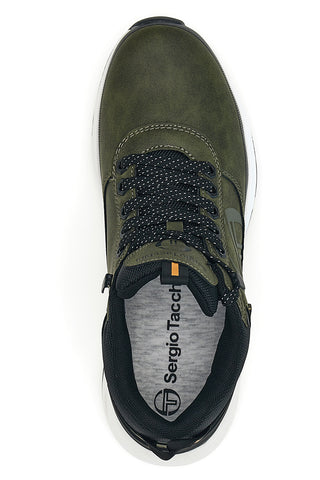 Sergio Tacchini STM421020 Militärgrüne Sneakers mit kontrastierenden Einsätzen