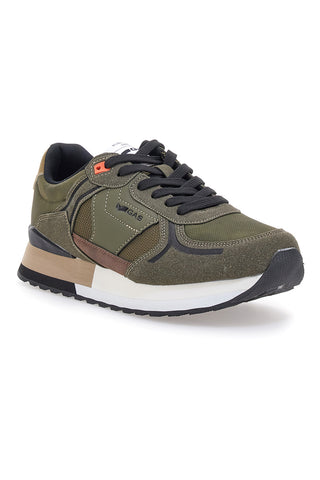 Sneakers verdi con inserti multimateriale Gas Logan Mix Deep