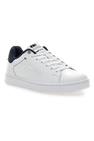 Weiße Sneakers mit blauen Details Gas Sammy Ltx