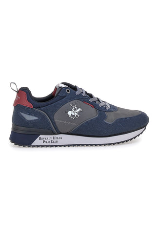 Beverly Hills Polo Club BHM523200 blaue Synthetik-Sneaker mit seitlichem Logo