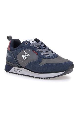 Beverly Hills Polo Club BHM523200 blaue Synthetik-Sneaker mit seitlichem Logo