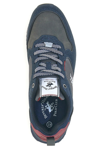 Beverly Hills Polo Club BHM523200 blaue Synthetik-Sneaker mit seitlichem Logo