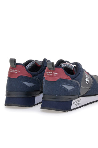 Beverly Hills Polo Club BHM523200 blaue Synthetik-Sneaker mit seitlichem Logo