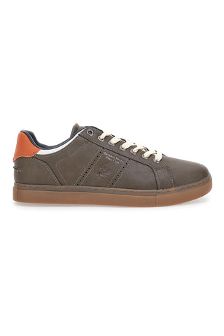 Sneakers marroni con dettagli arancio Beverly Hills Polo BHM525120