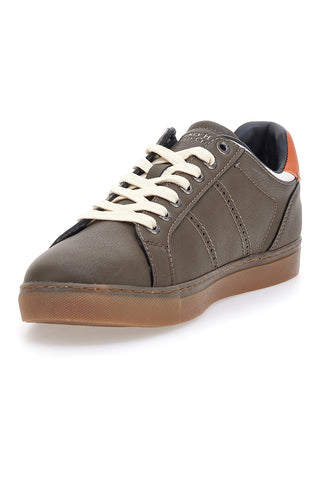 Braune Sneakers mit orangefarbenen Details Beverly Hills Polo BHM525120