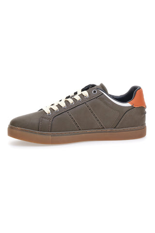 Braune Sneakers mit orangefarbenen Details Beverly Hills Polo BHM525120
