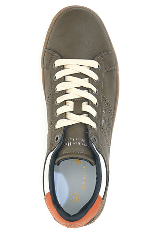 Braune Sneakers mit orangefarbenen Details Beverly Hills Polo BHM525120