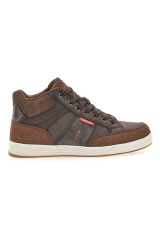 Carrera CAM233034867 braune High-Top-Sneaker mit Stoffdetails