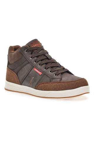 Carrera CAM233034867 braune High-Top-Sneaker mit Stoffdetails