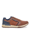 Sneakers cuoio con inserti blu Carrera CAM412046438