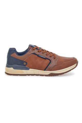 Carrera CAM412046438 Ledersneaker mit blauen Einsätzen