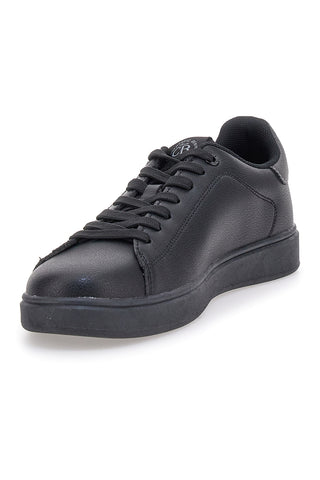 Schwarze Sneaker im urbanen Stil, Baumwollgürtel CBM524A0405