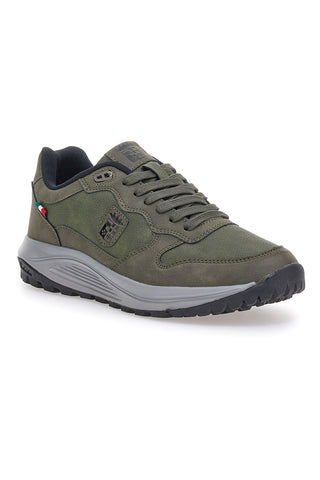 Militärgrüne Sneaker mit dreifarbigen Details Marina Militare MM2309