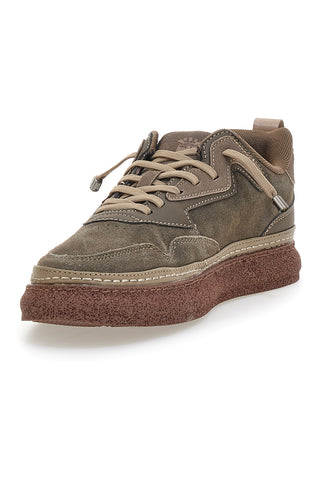 Grüne Sneaker mit kontrastierenden Sohlen Marina Militare MM793