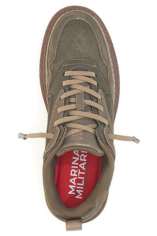 Grüne Sneaker mit kontrastierenden Sohlen Marina Militare MM793