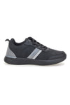 Schwarze Sneaker mit grauen Einsätzen und flexibler Kängurusohle CA1241