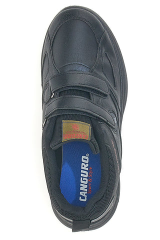 Schwarze Sneaker mit Klettverschluss und rutschfester Sohle Canguro CA566