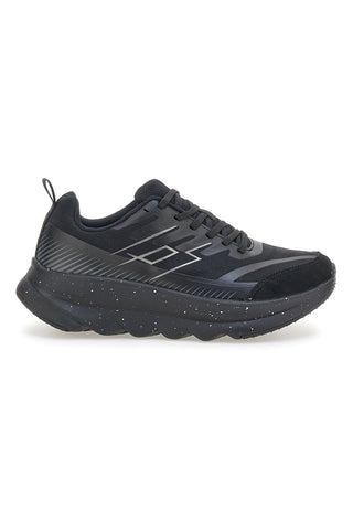 Lotto Run 60 AMF Laufschuhe, komplett schwarz, mit gepolsterter Sohle