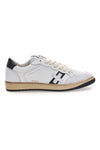 Weiße Leder-Sneaker mit schwarzen Details von Pittarello Plus Aurelius, Made in Italy.
