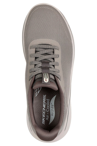 Herren taupe Mesh Turnschuhe Skechers GO WALK Arch Fit N-Joy Cullman