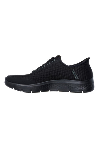 Schwarze Slip-on-Sneaker aus Mesh mit Air Cooled Memory Foam Skechers Go Walk Flex Netro