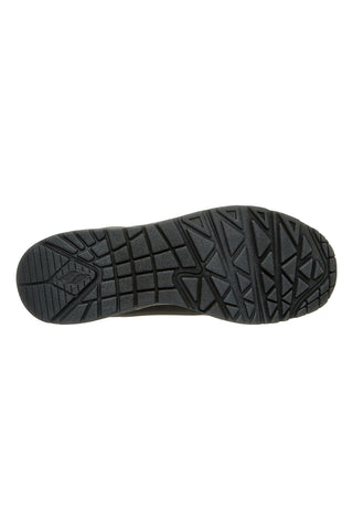 Schwarze Schuhe mit sichtbarem Airbag und Memory Foam Skechers UNO STAND ON AIR