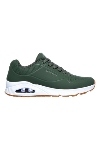 Sneakers verde militare con cuscinetto ad aria e soletta memory foam Skechers UNO Stand On Air