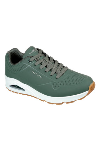 Sneakers verde militare con cuscinetto ad aria e soletta memory foam Skechers UNO Stand On Air