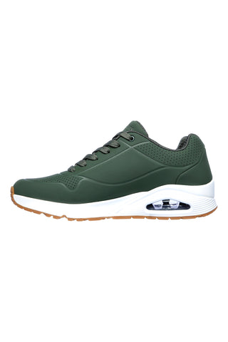 Sneakers verde militare con cuscinetto ad aria e soletta memory foam Skechers UNO Stand On Air