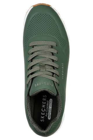 Sneakers verde militare con cuscinetto ad aria e soletta memory foam Skechers UNO Stand On Air