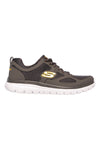 Sneakers grigie in pelle e mesh con soletta memory foam Skechers Burns Agoura da Uomo