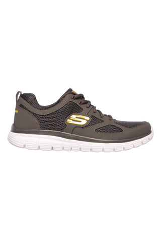 Sneakers grigie in pelle e mesh con soletta memory foam Skechers Burns Agoura da Uomo