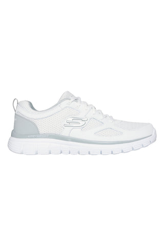 Sneakers bianche in pelle e mesh con soletta memory foam Skechers Burns Agoura da Uomo