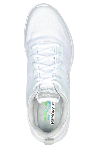Weiße Mesh-Sneaker mit Air Cooled Memory Foam Skechers Dyna-Air Pelland