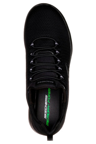 Skechers Dynamight Herren-Sneaker zum Hineinschlüpfen aus Mesh, schwarz, mit Memory-Schaum-Einlegesohlen