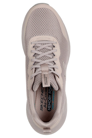 Beige-graue Mesh-Sneaker mit Air Cooled Memory Foam von Skechers Edgeride Rekze