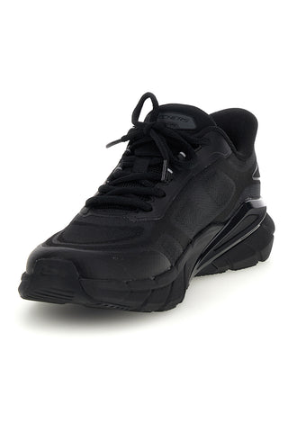 Schwarze Turnschuhe Slip Ins in Mesh Skechers Skech Cage