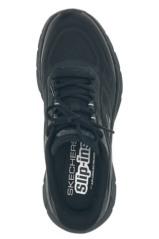 Schwarze Turnschuhe Slip Ins in Mesh Skechers Skech Cage