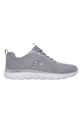 Graue Mesh-Sneaker mit Memory-Schaum-Sohle von Skechers Summits Eckler