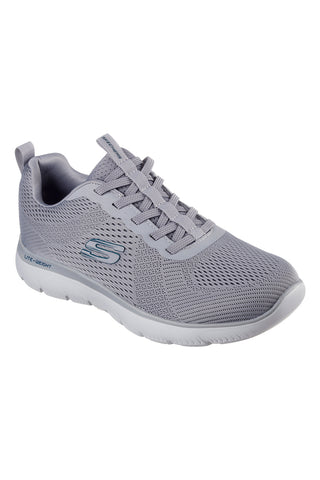 Graue Mesh-Sneaker mit Memory-Schaum-Sohle von Skechers Summits Eckler