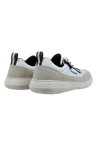 Beige und weiße Herren-Turnschuhe mit seitlichem Reißverschluss Bugatti 335AFU0955691421