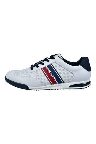 Weiße Schnürschuhe mit blauen Einsätzen Bugatti 325A381050002000