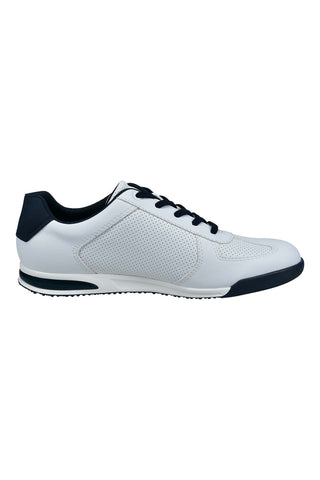 Scarpe bianche stringate con inserti blu Bugatti 325A381050002000